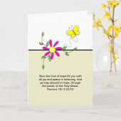 The God of Hope Wenskaart - Romans 15-13 Kaart (Gele Bloem)