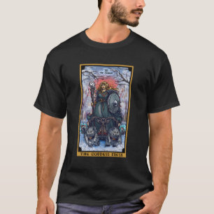 The Goddess Freyja The Chariot Tarot Card Norse Pa T-shirt