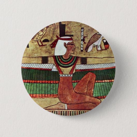 The Goddess Isis, by Ägyptischer Maler Um 1360 Ronde Button 5,7 Cm (Voorkant)