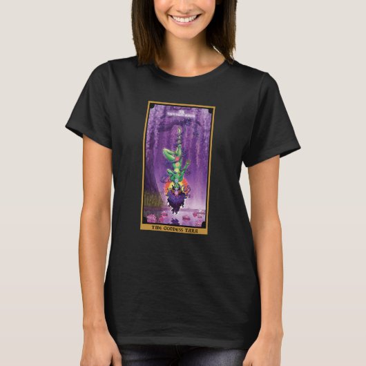The Goddess Tara The Hanged Woman Tarot Kaart Hind T-shirt (Voorkant)