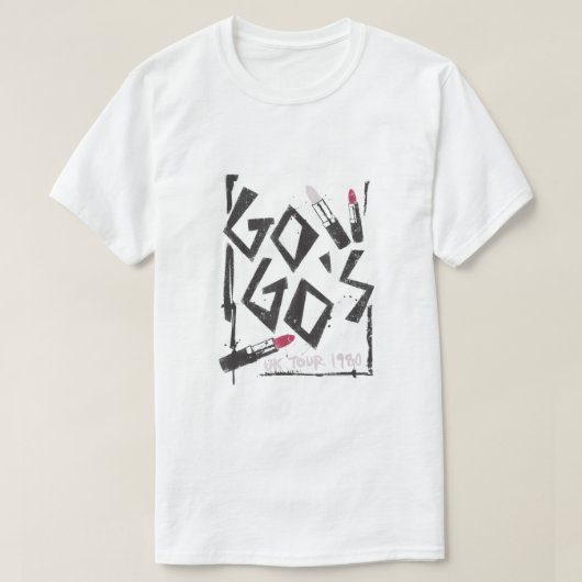 The GoGos UK 1980 Tour T-shirt (Design voorkant)