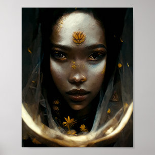 The Gold Veil Fae Fairy Fantasy Art Poster