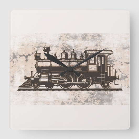 The golden age of steam vierkante klok (Voorkant)