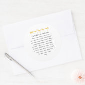 The Golden Arrow Prayer Round Sticker (Envelop)