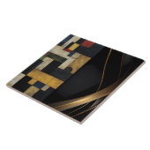 "The Golden Block" keramische Tegel Tegeltje (Zijkant)