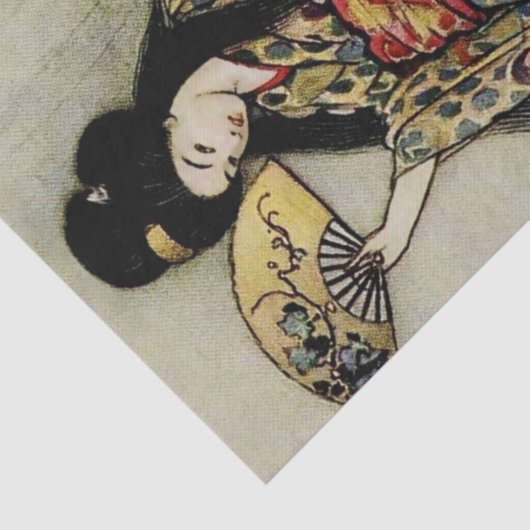 "The Golden Comb" van Warwick Goble Tissuepapier (Detail)