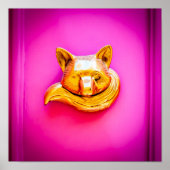 🦊 The Golden Fox Door Knocker Poster (Voorkant)