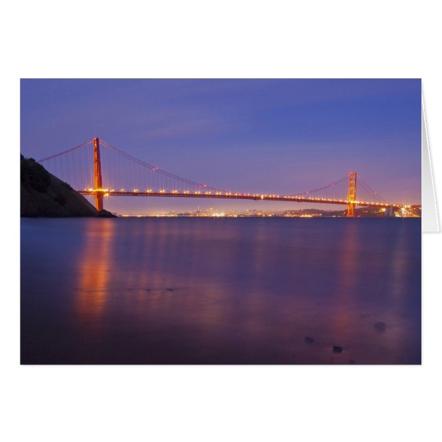 The Golden Gate Bridge at dusk from Kirby Cove (Voorkant Horizontaal)