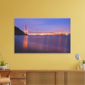 The Golden Gate Bridge at dusk from Kirby Cove Canvas Afdruk (Insitu (Woonkamer))