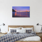 The Golden Gate Bridge at dusk from Kirby Cove Canvas Afdruk (Insitu (Slaapkamer))
