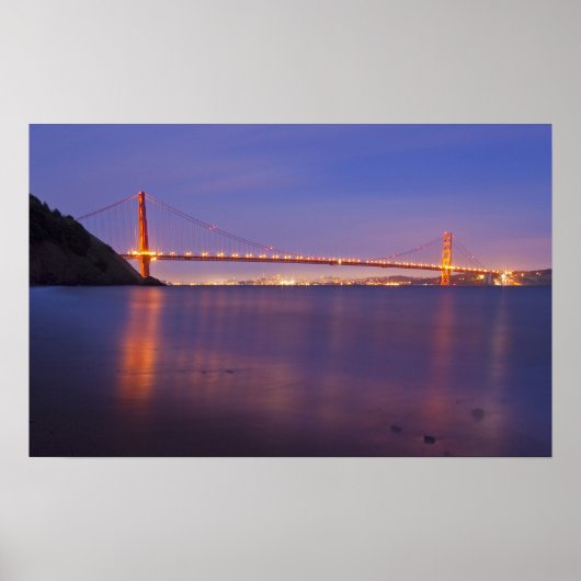 The Golden Gate Bridge at dusk from Kirby Cove Poster (Voorkant)
