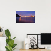The Golden Gate Bridge at dusk from Kirby Cove Poster (Thuiskantoor)