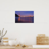 The Golden Gate Bridge at dusk from Kirby Cove Poster (Keuken)