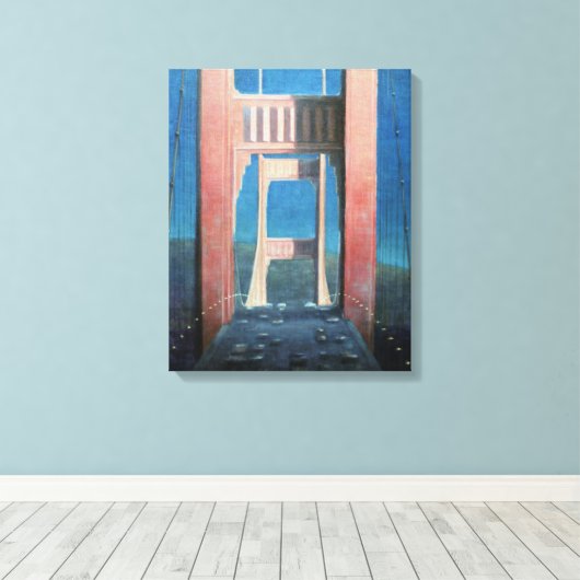 The Golden Gate Bridge Canvas Afdruk (Insitu (Houten vloer))