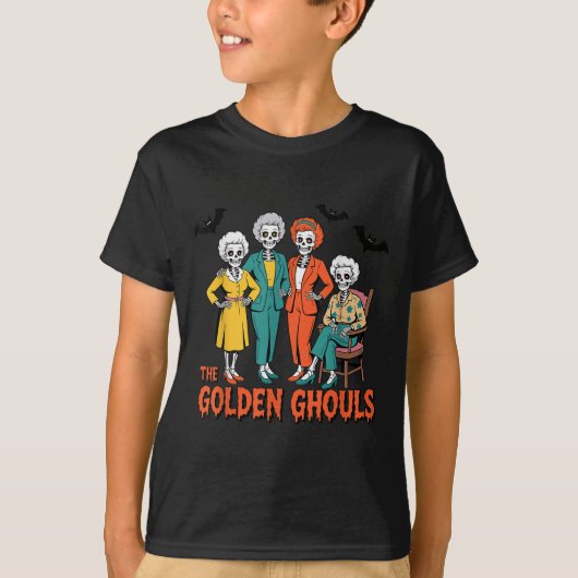 The Golden Ghouls Funny Halloween  T-shirt (Voorkant)