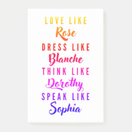 The Golden Girls Typografie Post-it® Notes
