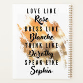 The Golden Girls Typography Gold Foil Planner (Achterkant)