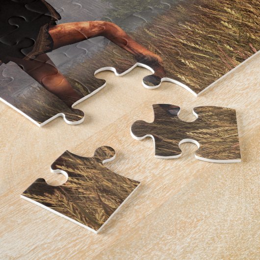 The Golden Knight en Zijne Dame Legpuzzel (Zijkant)