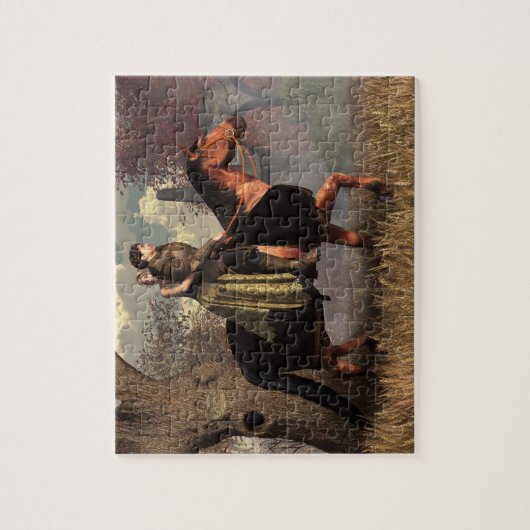 The Golden Knight en Zijne Dame Legpuzzel (Verticaal)