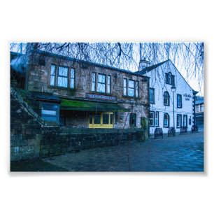 The Golden Lion Pub, Todmorden Foto Afdruk