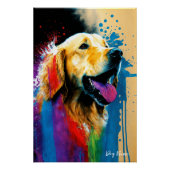 The Golden Retriever Dog - Composition 005 Perfect Poster (Voorkant)