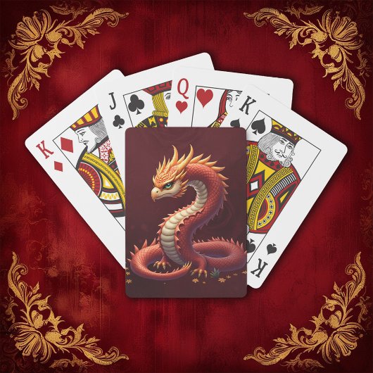 The golden serpent dragon.  pokerkaarten