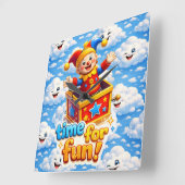 The golden toy box nursery wall clock vierkante klok (Hoek)