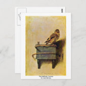 The Goldfinch, Puttertje by Carel Fabritius Briefkaart (Voorkant / Achterkant)