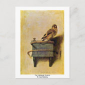 The Goldfinch, Puttertje by Carel Fabritius Briefkaart (Voorkant)