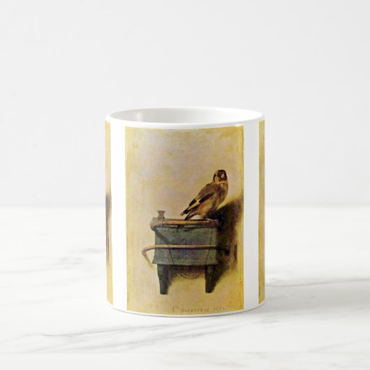 The Goldfinch, Puttertje by Carel Fabritius Koffiemok (Center)