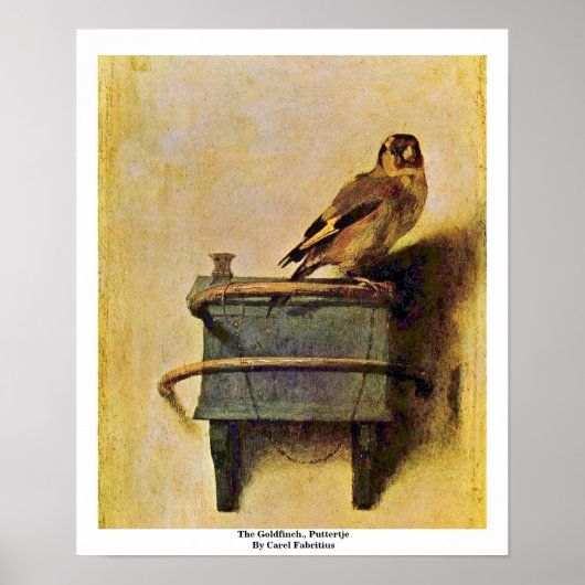 The Goldfinch, Puttertje by Carel Fabritius Poster (Voorkant)