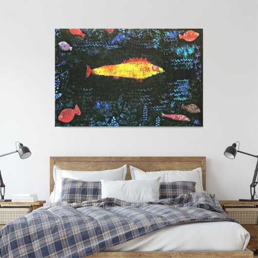 The Goldfish by Paul Klee Canvas Afdruk (Insitu (Slaapkamer))