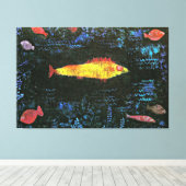 The Goldfish by Paul Klee Canvas Afdruk (Insitu (Houten vloer))