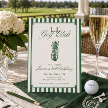 The Golf Club Golf Verjaardagsfeest Groen Streep 