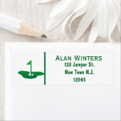 The Golfer Return Address Label (Insitu)