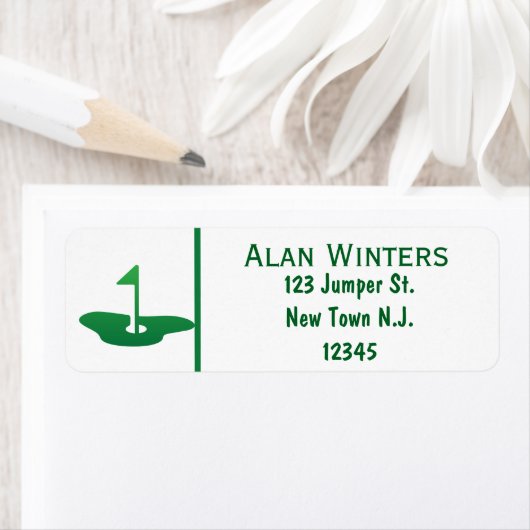 The Golfer Return Address Label (Insitu)