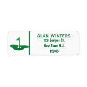 The Golfer Return Address Label (Voorkant)