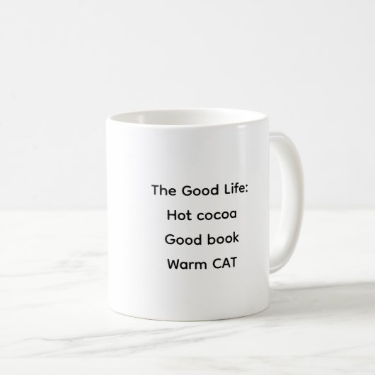 The Good Life, Cat Coffee Mug Koffiemok (Voorkant rechts)