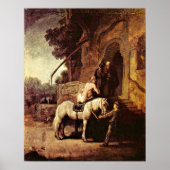 The Good Samaritan by Rembrandt van Rijn Poster (Voorkant)
