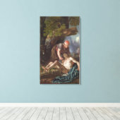 The Good Samaritan, c.1751-52 (oil on canvas) Canvas Afdruk (Insitu (Houten vloer))