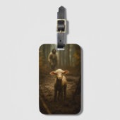 The Good Shepherd and the Lost Lamb – Jesus & Lamb Bagagelabel (Voorkant (verticaal))
