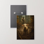 The Good Shepherd and the Lost Lamb – Jesus & Lamb Button (Voorkant / Achterkant)