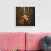 The Good Shepherd and the Lost Lamb – Jesus & Lamb Canvas Afdruk (Insitu (Woonkamer))