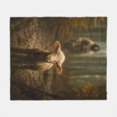 The Good Shepherd and the Lost Lamb – Jesus & Lamb Fleece Deken (Voorkant (Horizontaal))