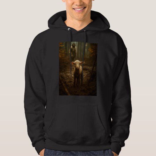The Good Shepherd and the Lost Lamb – Jesus & Lamb Hoodie (Voorkant)
