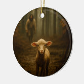 The Good Shepherd and the Lost Lamb – Jesus & Lamb Keramisch Ornament (Links)
