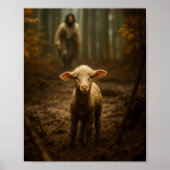 The Good Shepherd and the Lost Lamb – Jesus & Lamb Poster (Voorkant)