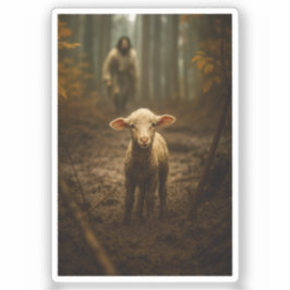 The Good Shepherd and the Lost Lamb – Jesus & Lamb Sticker
