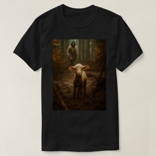The Good Shepherd and the Lost Lamb – Jesus & Lamb T-shirt (Design voorkant)