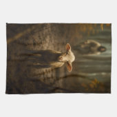 The Good Shepherd and the Lost Lamb – Jesus & Lamb Theedoek (Horizontaal)